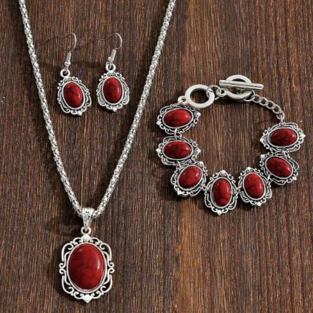 3-pc set of Fashionable Vintage Bohemian Style Jewelry Set